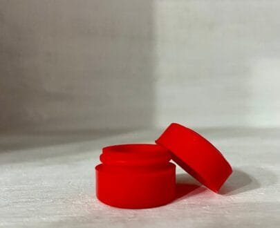 mini contenedor silicona rojo