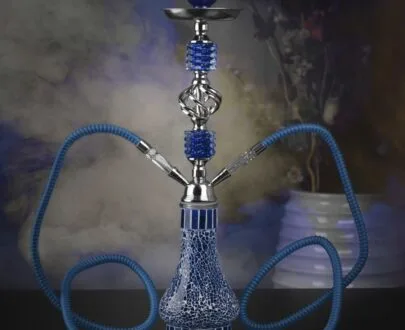 cachimba 2 mangueras azul